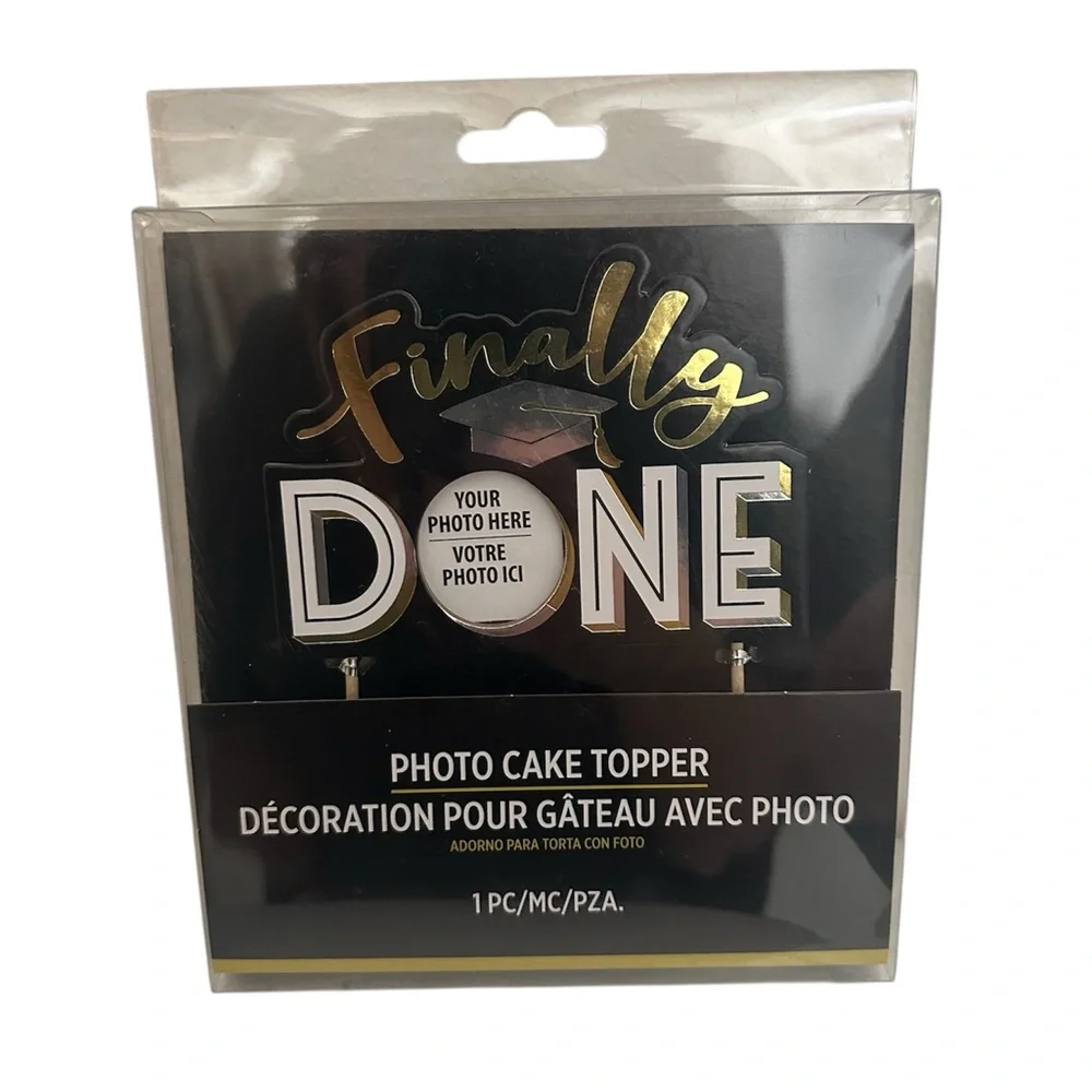 Graduation Photo Frame Cake Topper Party Decorations High School College
